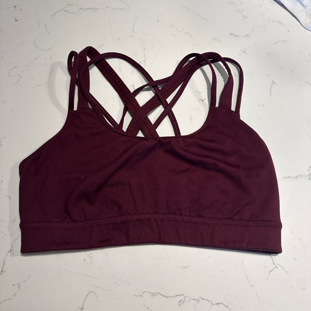Victoria’s Secret Sport Burgundy Strappy Sports Bra